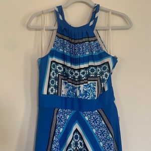 Blue geometric dress